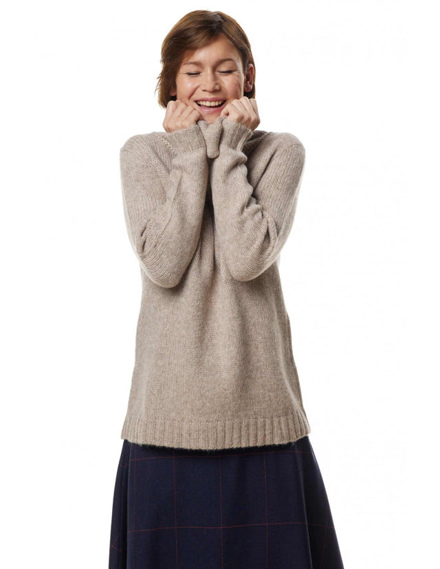 ASA turtleneck sweater for women in pure Alpaca wool