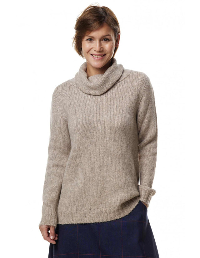 Maglione ASA dolcevita da donna in pura lana di Alpaca