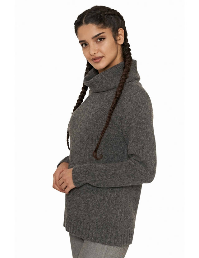 Maglione ASA dolcevita da donna in pura lana di Alpaca