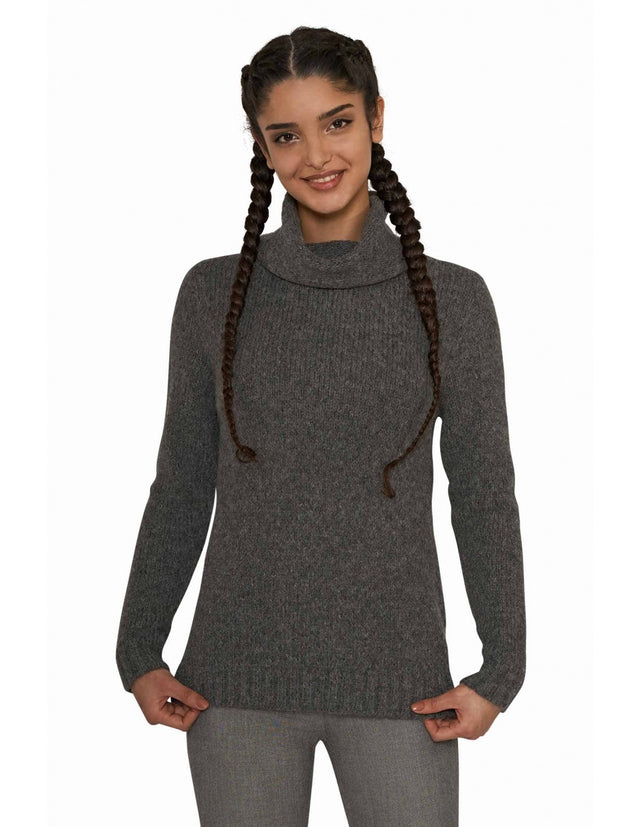 Maglione ASA dolcevita da donna in pura lana di Alpaca