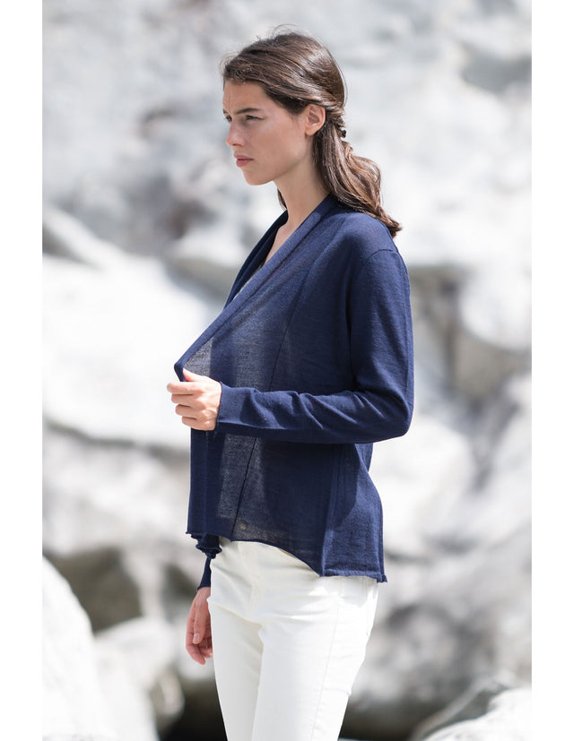 PENELOPE women's cardigan in pure Alpaca wool