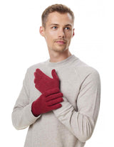 UNI solid color unisex gloves in pure Alpaca wool