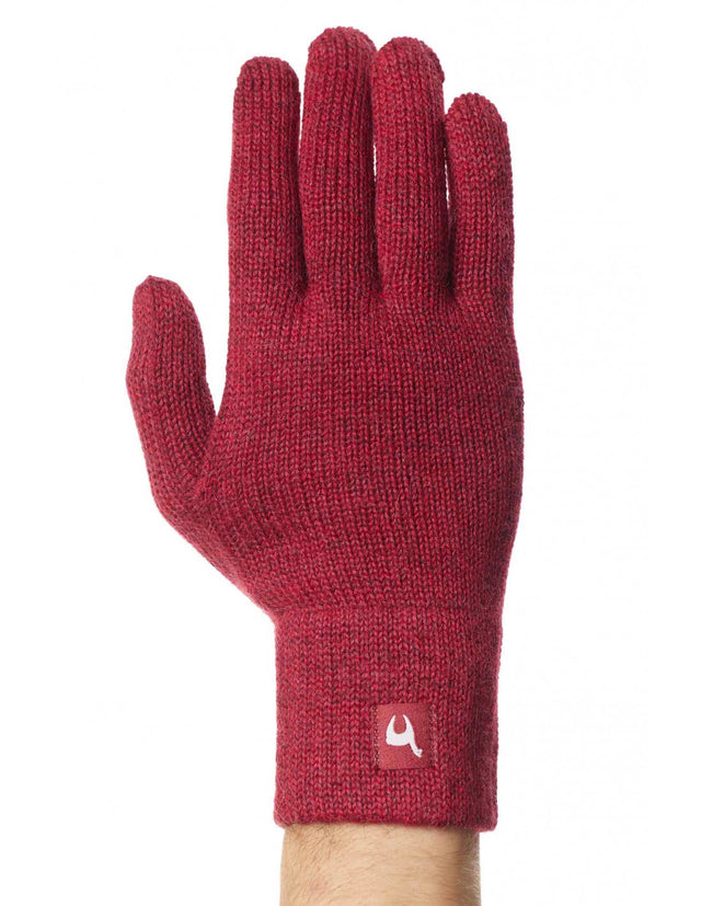 UNI solid color unisex gloves in pure Alpaca wool