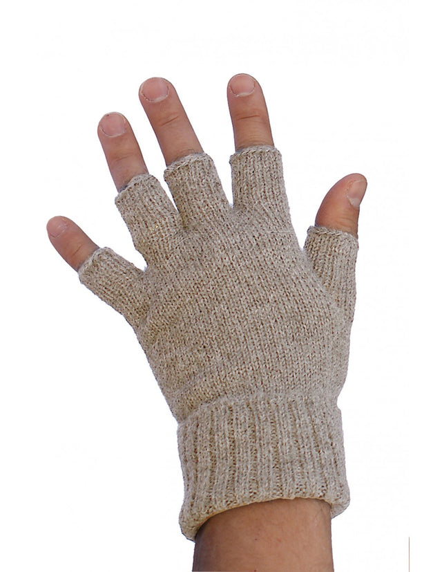 UNI unisex fingerless gloves in pure Alpaca wool