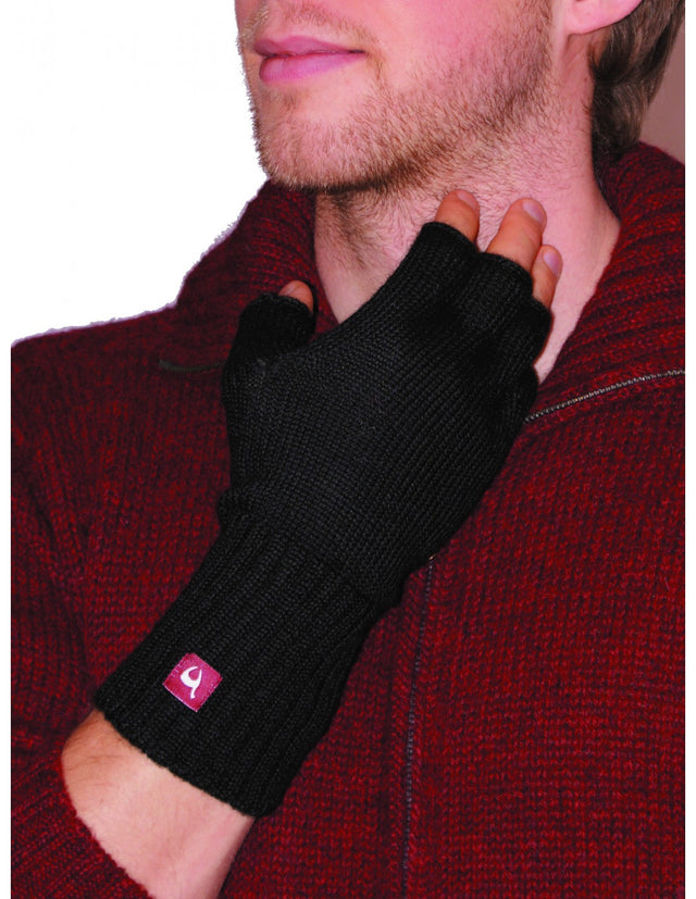 UNI unisex fingerless gloves in pure Alpaca wool