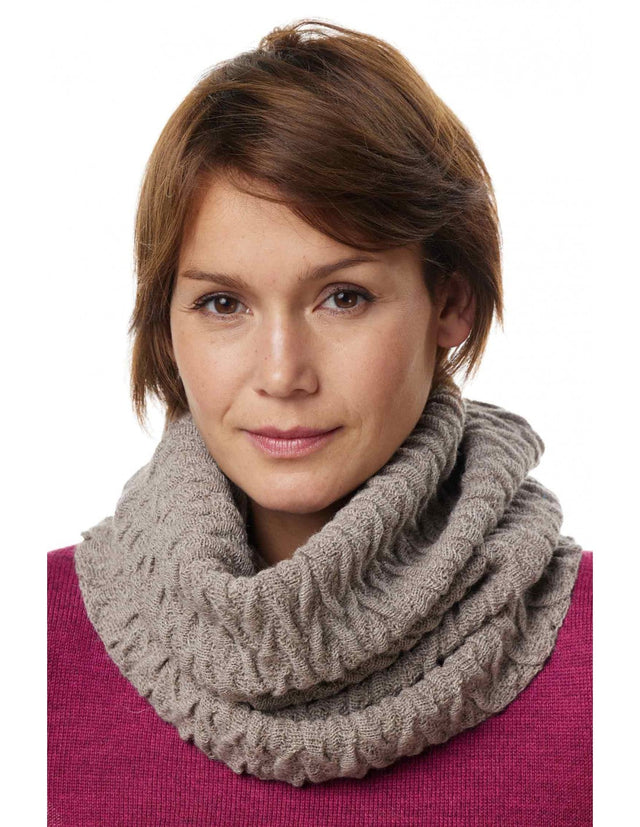 BIESEN women's ring scarf in pure Alpaca wool 32x180cm