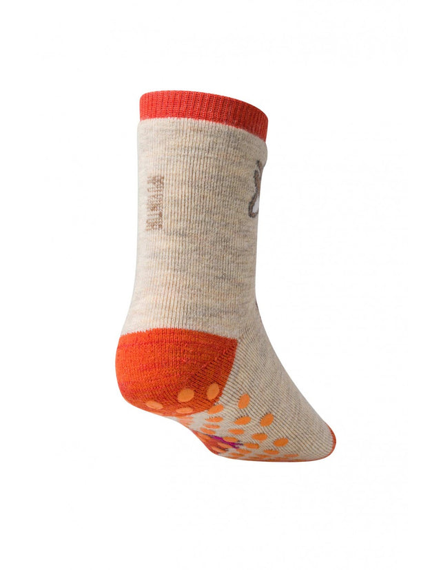 ORANGE ABS non-slip socks for children in Baby Alpaka and wool