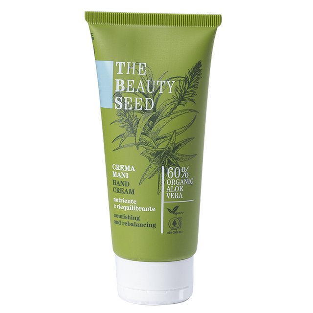 Nourishing rebalancing hand cream 100 ml with organic vegan fermented aloe