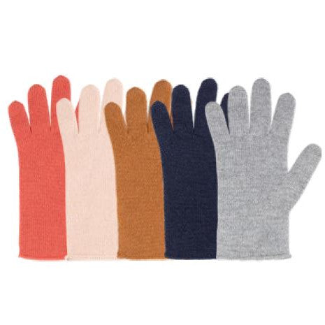 Women's knitted wool and cashmere gloves