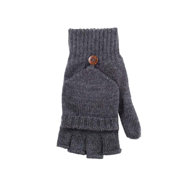 UNISEX fingerless gloves with finger covers in pure merino wool