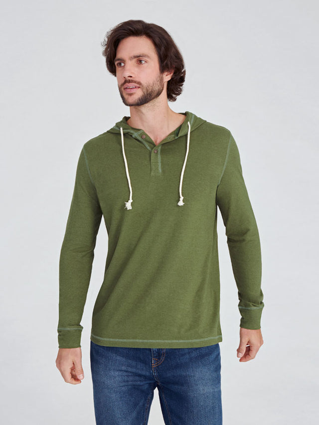 Hempro men's hooded sweater in hemp and organic cotton