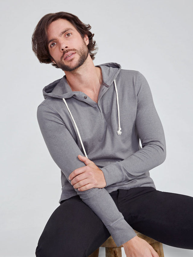 Hempro men's hooded sweater in hemp and organic cotton