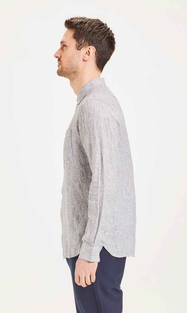 LARCH men's striped shirt in 100% organic linen