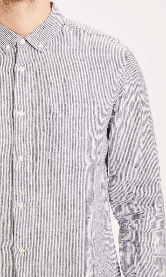 LARCH men's striped shirt in 100% organic linen