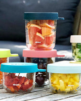 Graduated Glass Container with Airtight Cap 250 ml for baby food