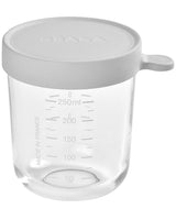 Graduated Glass Container with Airtight Cap 250 ml for baby food