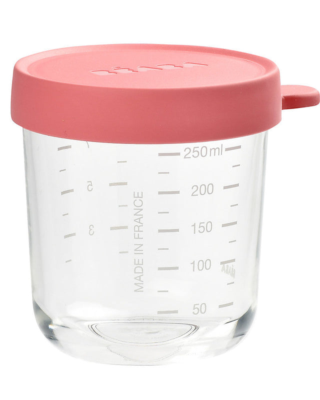 Graduated Glass Container with Airtight Cap 250 ml for baby food