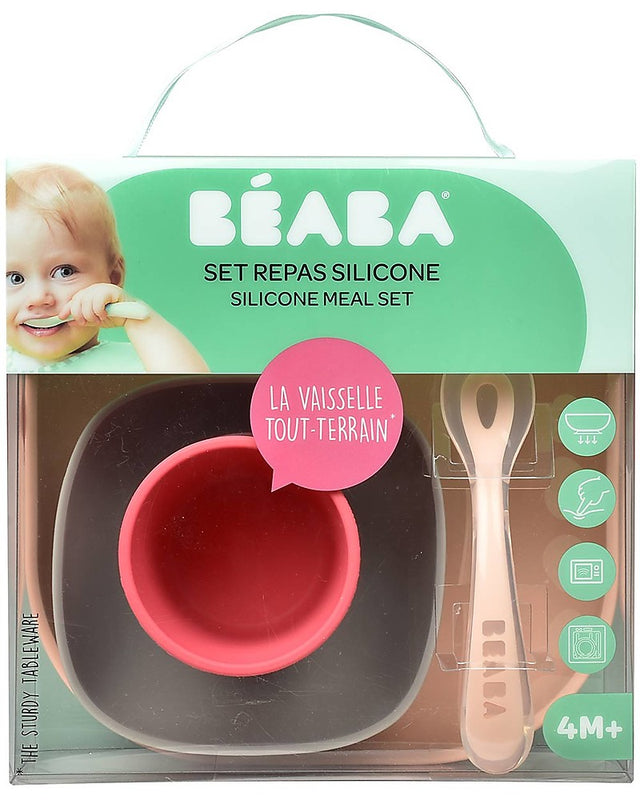 Complete Weaning Baby Food Set with suction cup - 4 pieces - Silicone