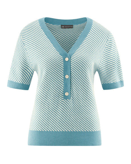 Pullover a maglia da donna in canapa e cotone biologico