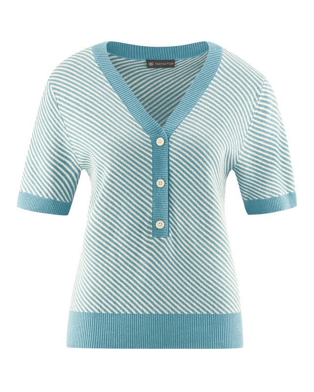 Pullover a maglia da donna in canapa e cotone biologico