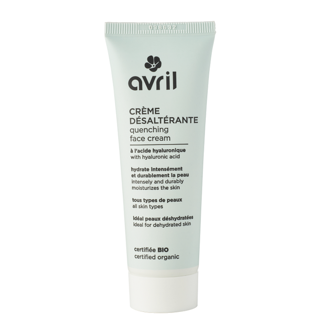 Organic thirst-quenching face cream - hydrating with hyaluronic acid