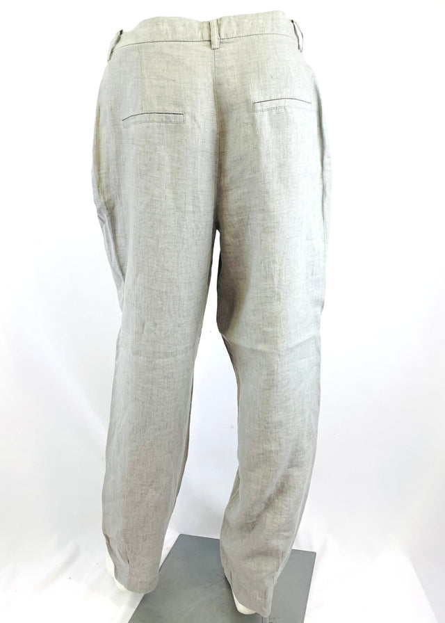 Helga trousers with pleats for women in pure linen