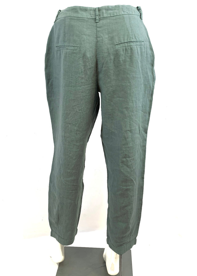 Helga trousers with pleats for women in pure linen