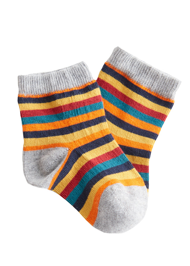 Curry striped children's socks in organic cotton