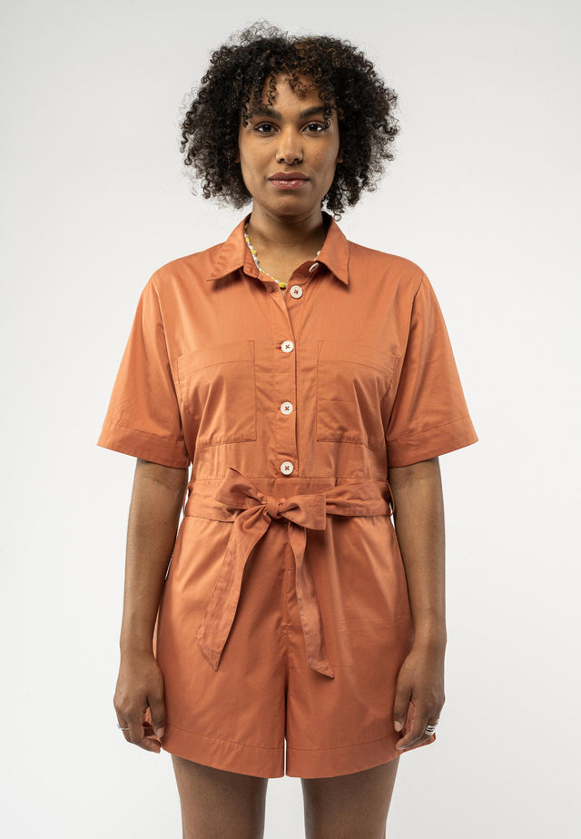 Sanela Coral jumpsuit for women in Organic Cotton