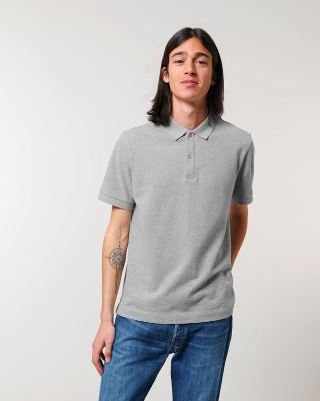 Prepster Melange men's polo shirt in pure organic cotton