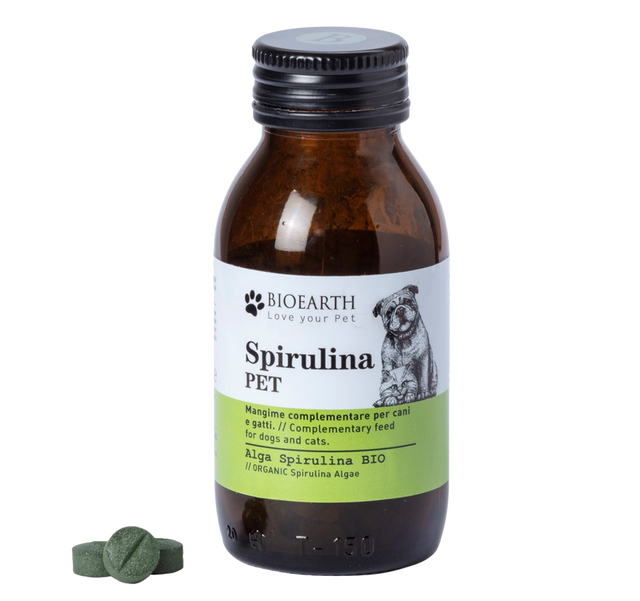 Spirulina PET Bio, mangime complementare per cani e gatti