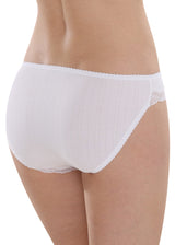 Ribbed Jazz briefs with lace for women in organic cotton