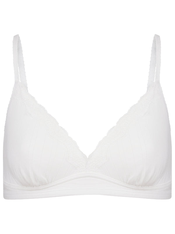 Earth bra with lace for women in organic cotton