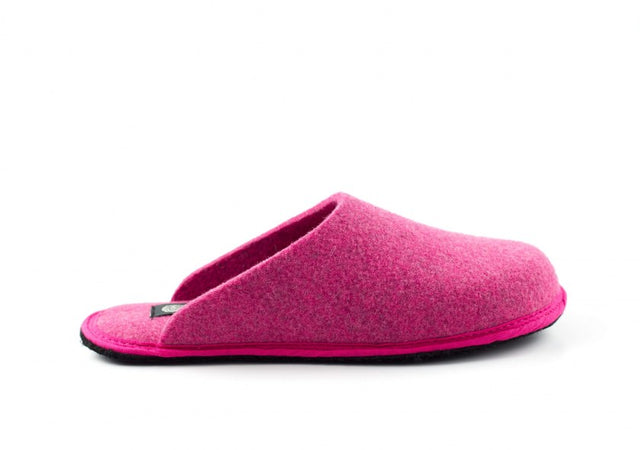 FUCHSIA Holi slippers in natural wool felt