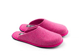 FUCHSIA Holi slippers in natural wool felt