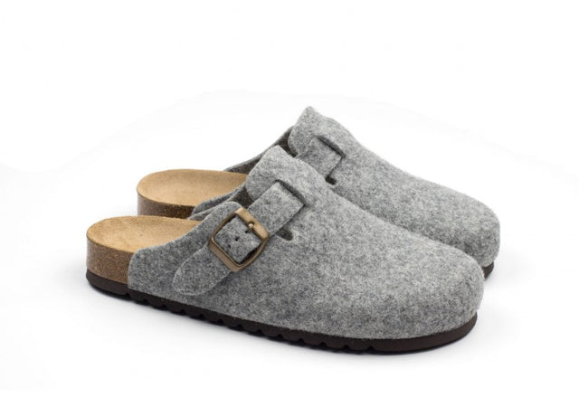 GRAY Belt Sabot in wool felt