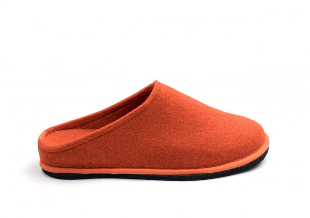 Easy Orange women's slippers in natural wool felt