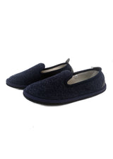 Blue PAL closed slippers for men in natural wool felt