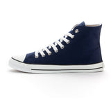 White Cap High Cut Ocean Trainer Shoes in Fairtrade organic cotton