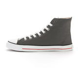 White Cap High Cut Gray Trainer Shoes in Fairtrade organic cotton