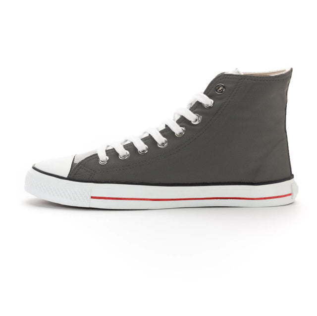 Scarpe Trainer White Cap High Cut Grey in cotone biologico Fairtrade