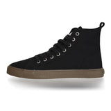 Goto High Black Sneaker Shoes in Fairtrade organic cotton