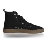 Scarpe Sneaker Goto High Black in cotone biologico Fairtrade