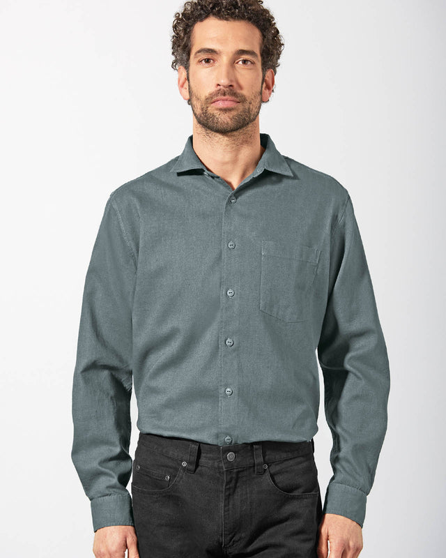 Men's shirt in hemp and organic cotton