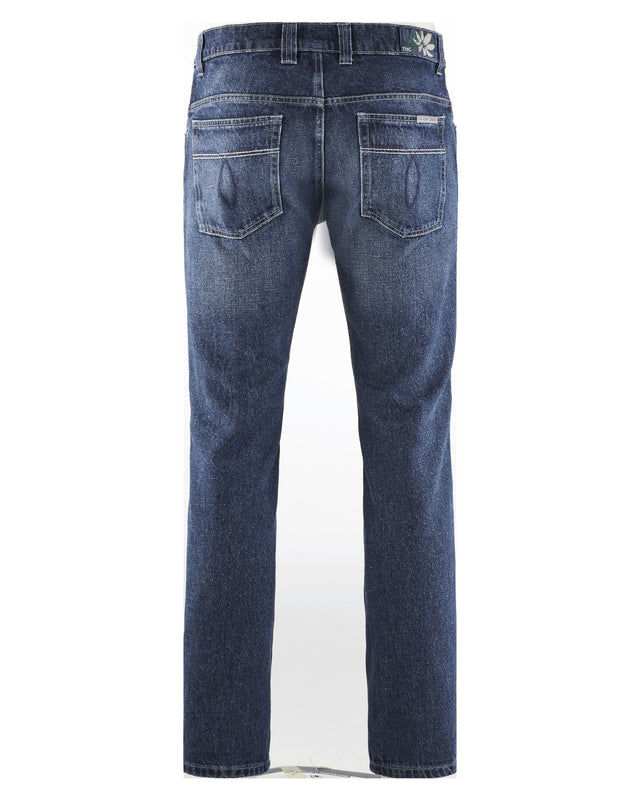 Jeans Uomo Blue Denim Laser 510 in canapa e cotone biologico