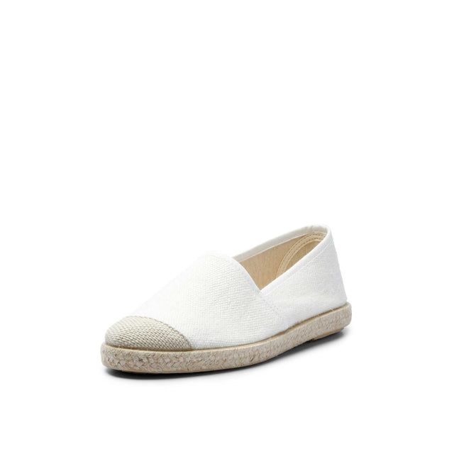 Evita White espadrilles for women in Vegan hemp