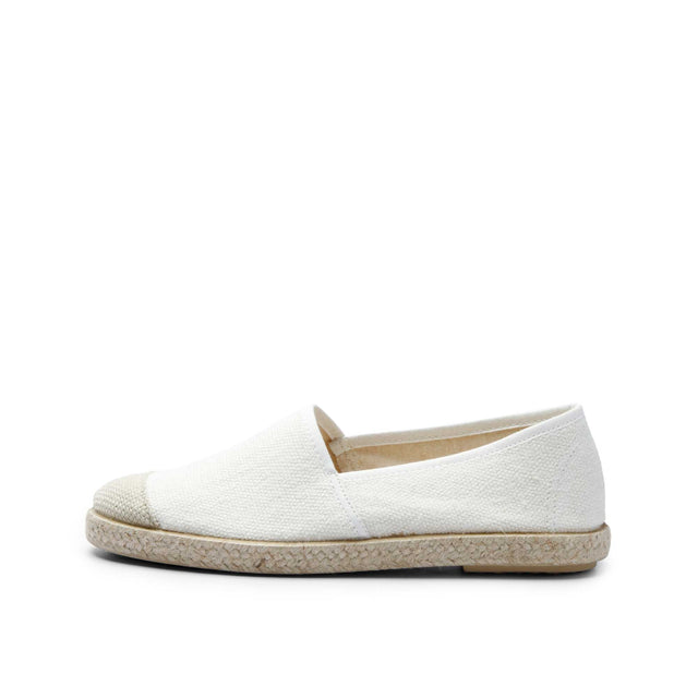 Evita White espadrilles for women in Vegan hemp