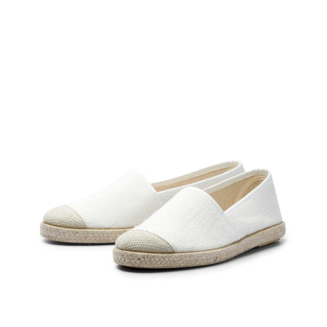 Evita White espadrilles for women in Vegan hemp