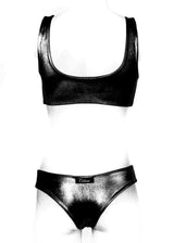 Bikini Fiocco Black swimsuit in cotton and Lurex