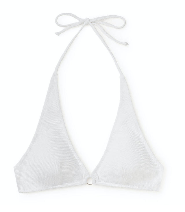 Bikini BLANC top a vela costume mare donna ecosostenibile riciclato